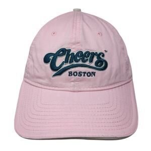 Cheers Boston 1895 Slideback Hat Pink One Size Adjustable Embroidered